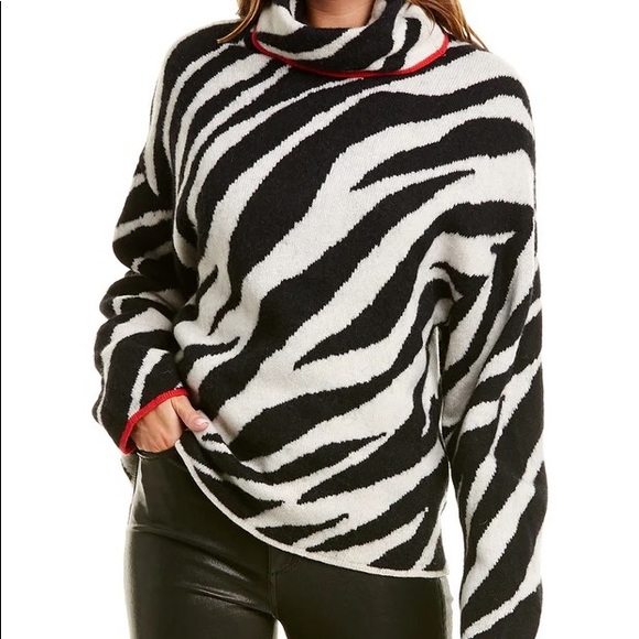 Funnel Neck Sweater Alpaca Wool Xxs 